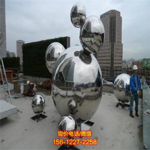 小區不銹鋼鏡面雕塑，提升景觀視覺效果