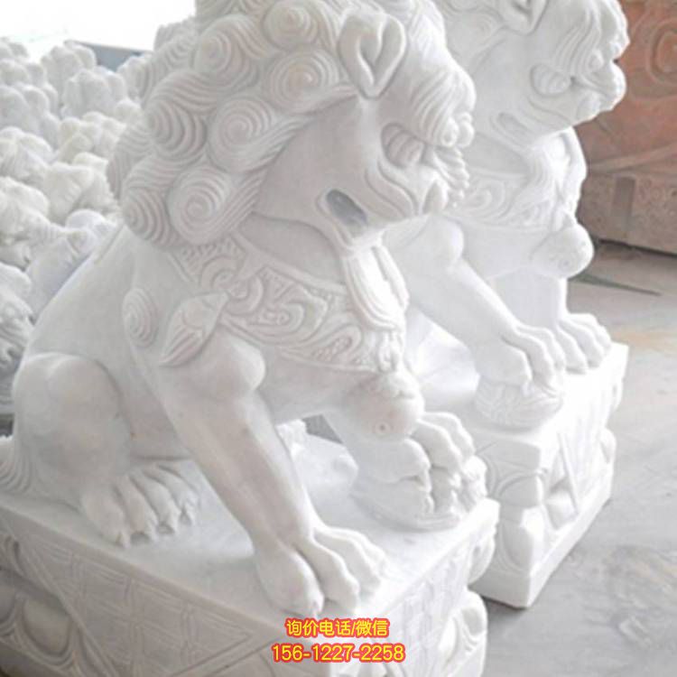 石雕園林雕塑獅子，完美點綴景觀