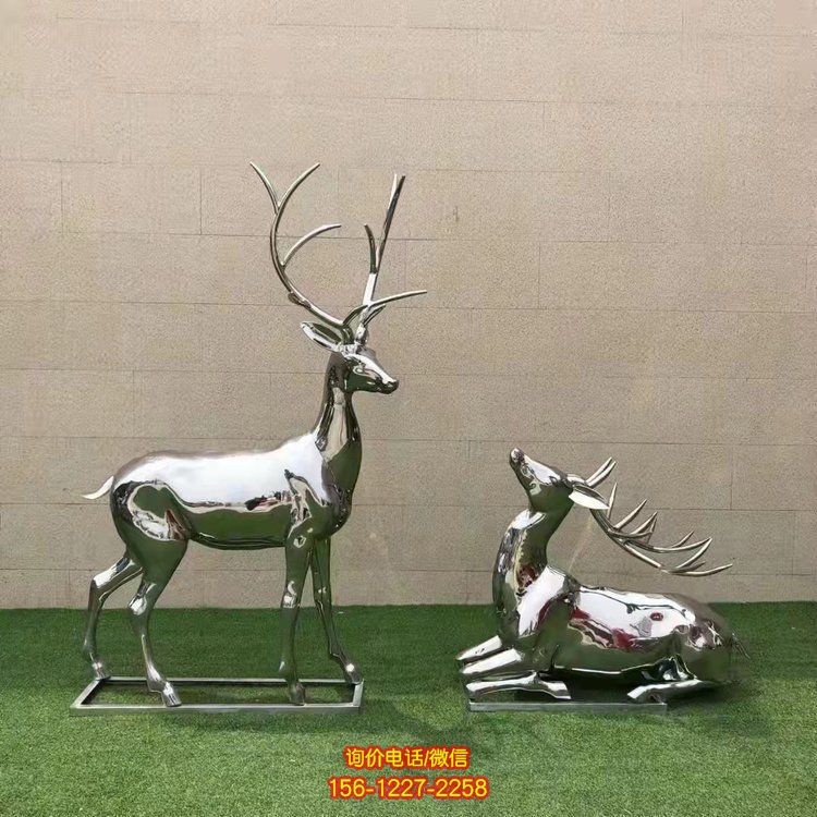園林廣場大型戶外園林抽象園林動(dòng)物景觀梅花鹿