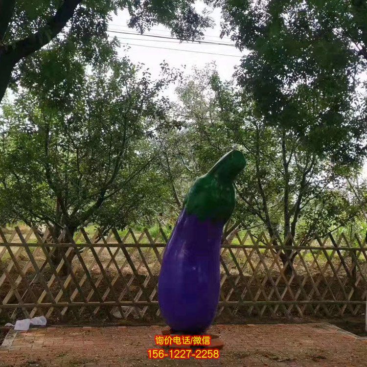 玻璃鋼仿真茄子，長茄子雕塑