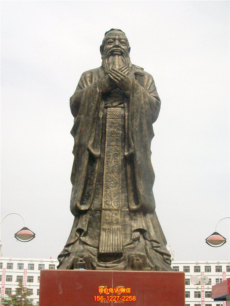 廣場學(xué)校孔子古代歷史名人銅雕塑景觀小品
