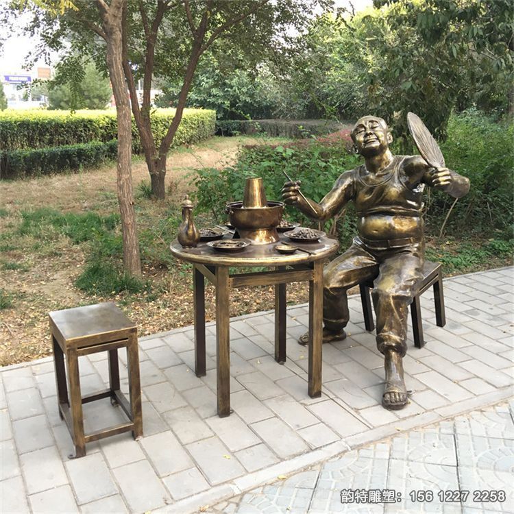 玻璃鋼吃火鍋情景雕塑,火鍋店人物雕塑擺件 玻璃鋼吃火鍋情景雕塑,火鍋店人物雕塑擺件