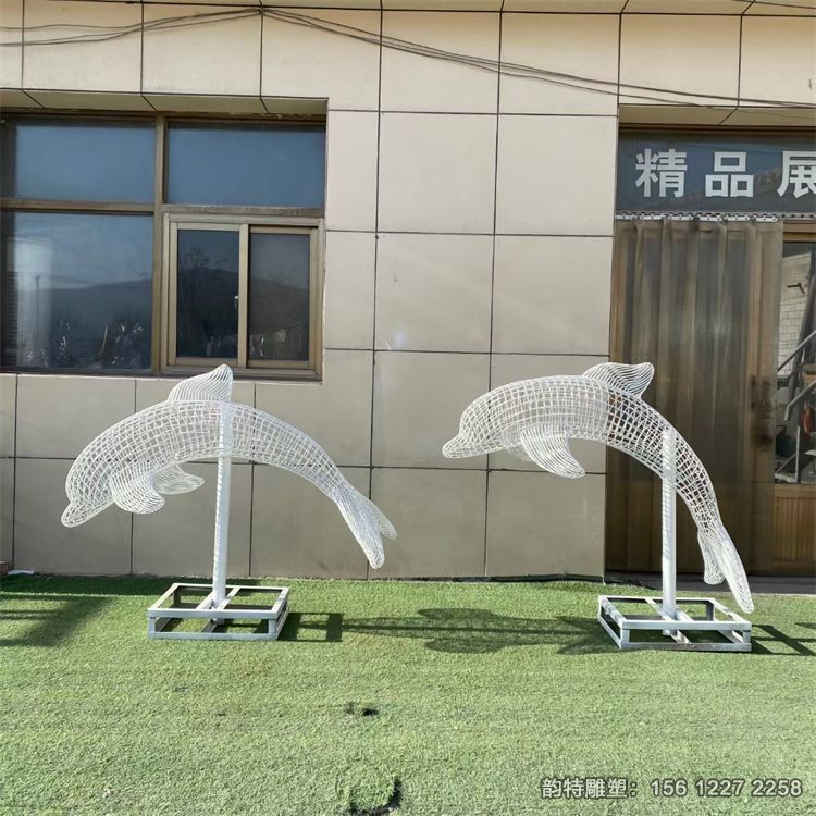 不銹鋼抽象海豚雕塑,鋼絲編織海豚雕塑廠家 不銹鋼抽象海豚雕塑,鋼絲編織海豚雕塑廠家